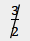 3 over 2 crossed out.